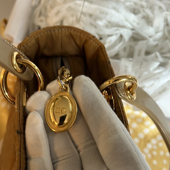 Christian Dior Lady Dior Canage Nylon Handbag - Beige - Picture 12 of 16